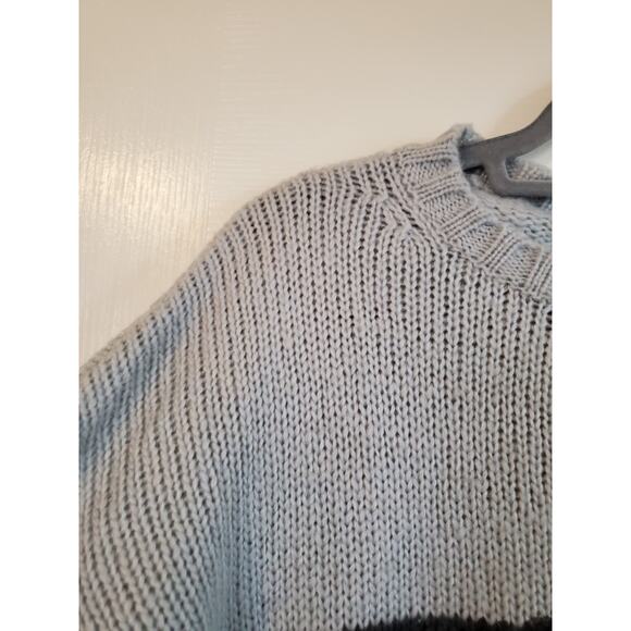 Wooden Ships Paola Buendia Gray Leopard Star Wool Blend Sweater, Small / Medium - Picture 3 of 10